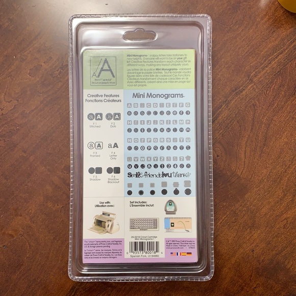 Cricut Mini Monograms Cartridge new sealed - Picture 2 of 5